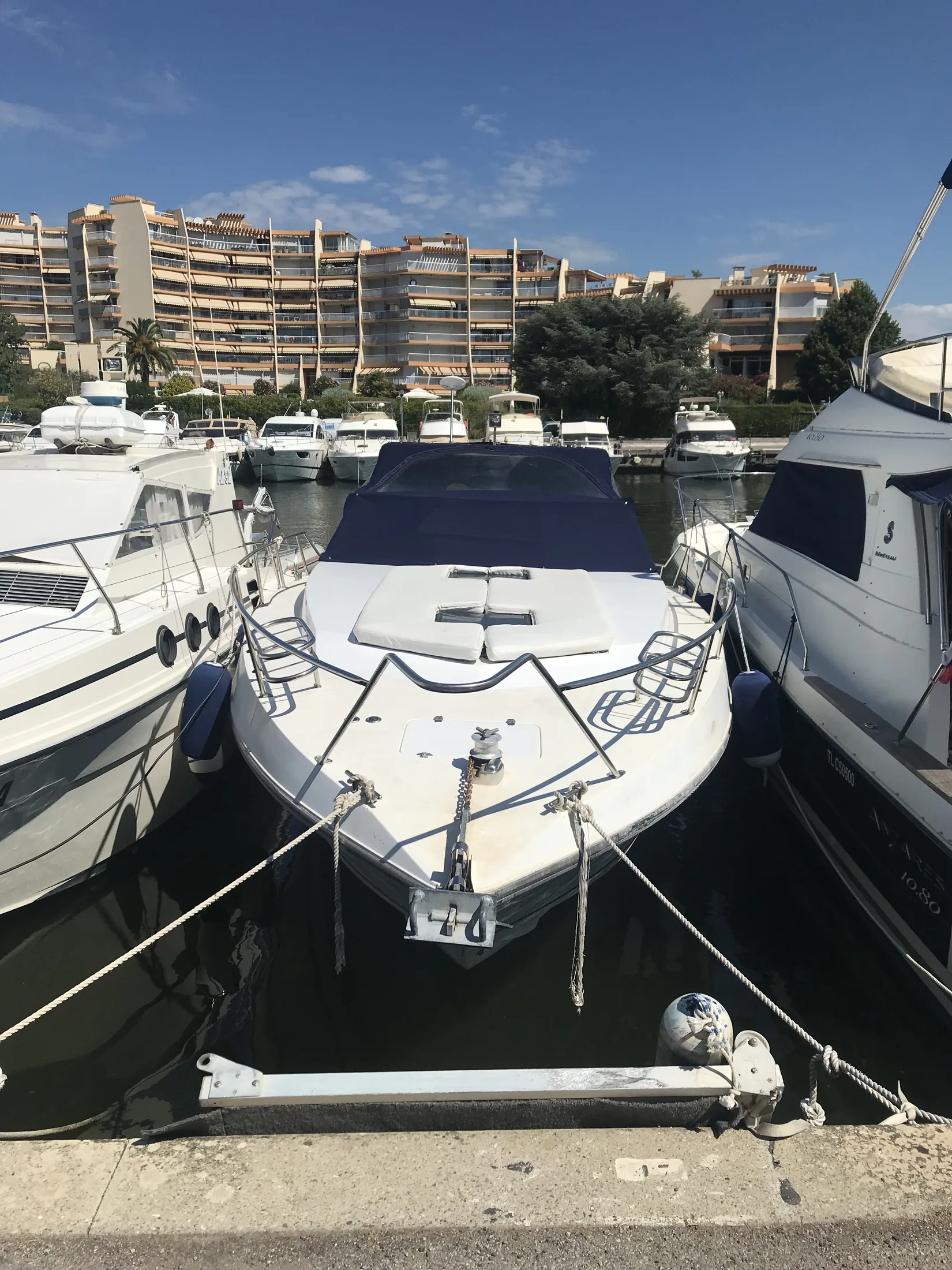 vue avant du bateau